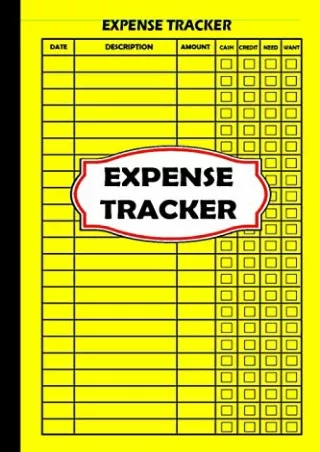 [PDF] DOWNLOAD FREE Expense Tracker: Keep Track Daily Expense Tracker Organ