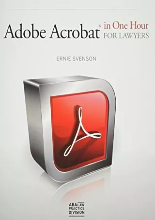 EPUB DOWNLOAD Adobe Acrobat® in One Hour for Lawyers download