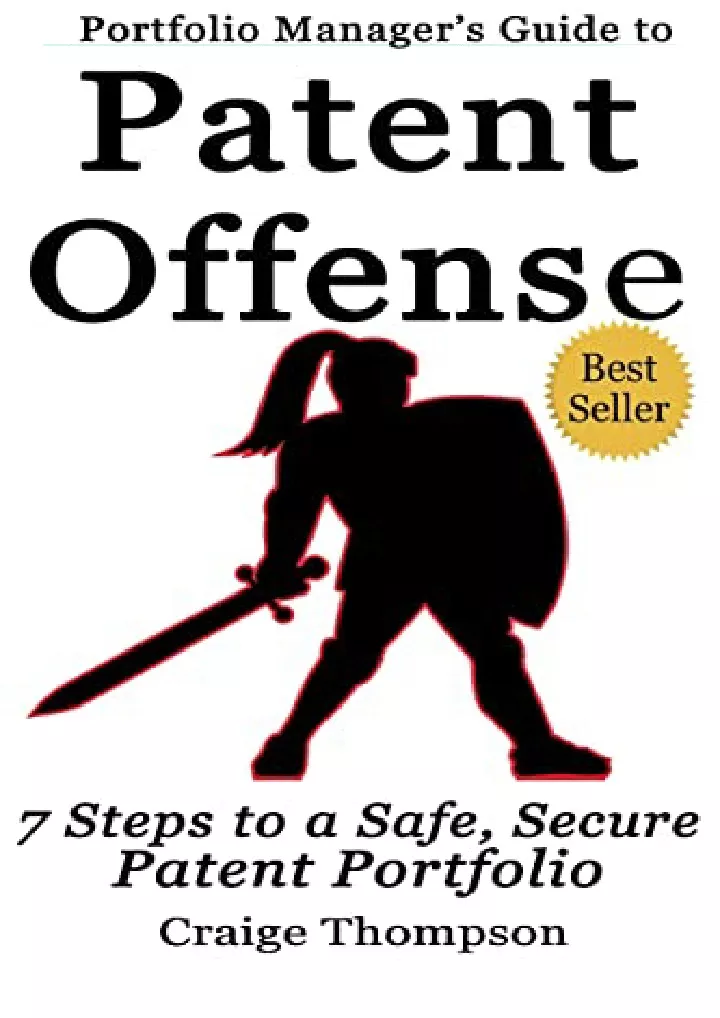 the patent offense book portfolio manager s guide