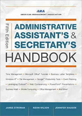 READ/DOWNLOAD Administrative Assistant's and Secretary's Handbook download