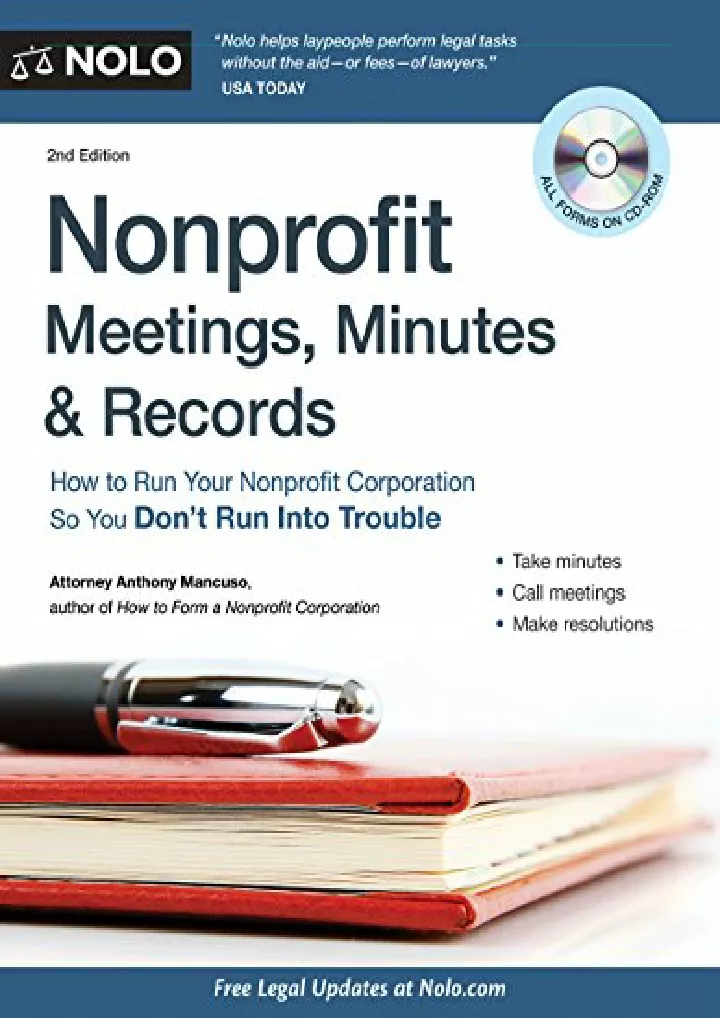 nonprofit meetings minutes records