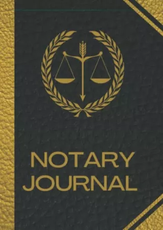 [PDF] DOWNLOAD EBOOK Notary Journal: Official Notary Log Book to Record Not