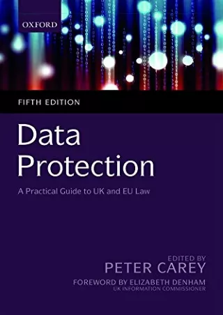 [PDF] READ] Free Data Protection: A Practical Guide to UK and EU law read