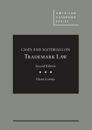 [PDF] DOWNLOAD FREE Cases and Materials on Trademark Law, 2d (American Case