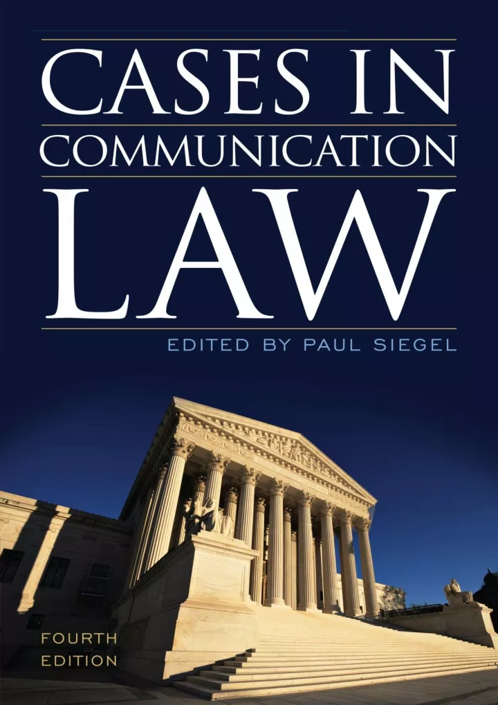 cases in communication law download pdf read