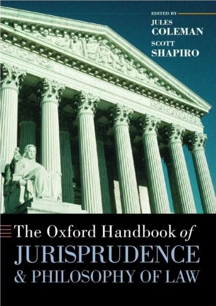 the oxford handbook of jurisprudence