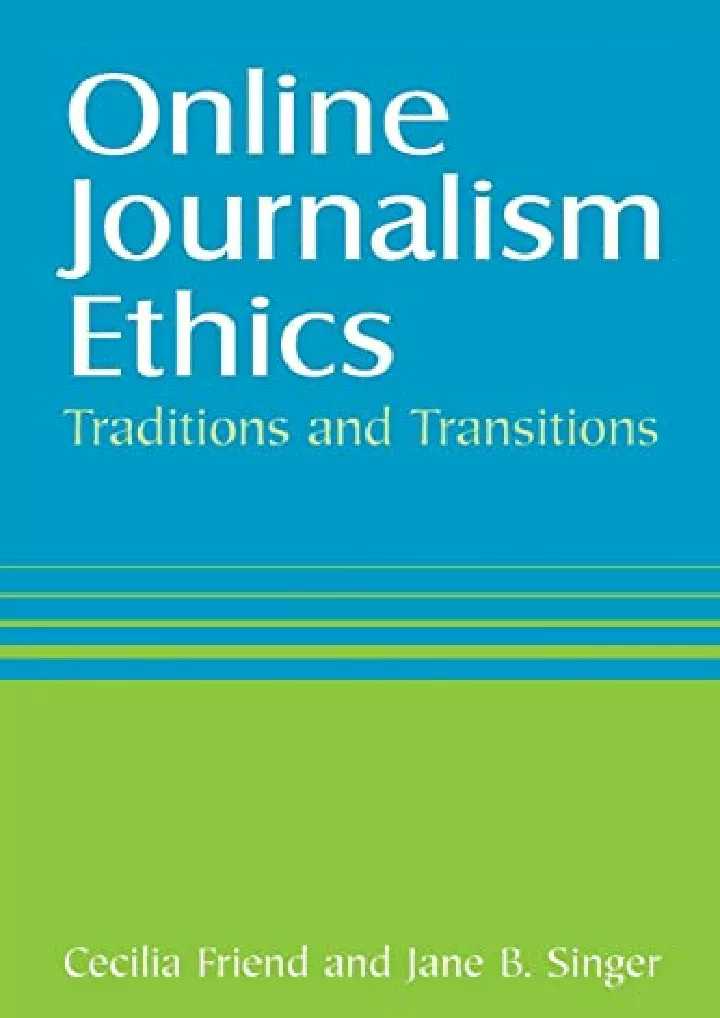 online journalism ethics traditions