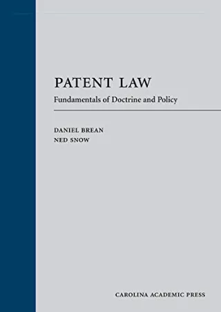 [PDF] DOWNLOAD EBOOK Patent Law: Fundamentals of Doctrine and Policy epub