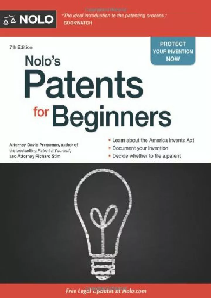 nolo s patents for beginners nolo s for beginners