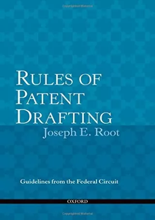 DOWNLOAD [PDF] Rules of Patent Drafting: Guidelines from Federal Circuit Ca