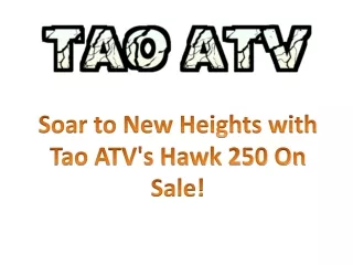 TAO ATV Hawk 250 On Sale