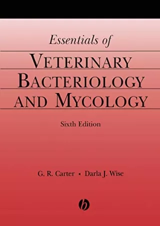 READ [PDF] Essentials of Veterinary Bacteriology and Mycology