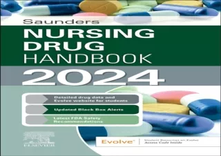 [PDF] DOWNLOAD Saunders Nursing Drug Handbook 2024 - E-Book
