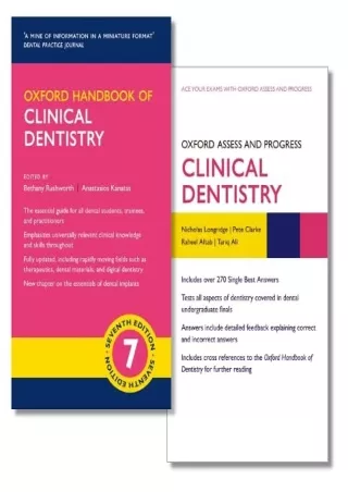 $PDF$/READ/DOWNLOAD Oxford Handbook of Clinical Dentistry and Oxford Assess and Progress: Clinical