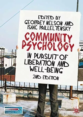 $PDF$/READ/DOWNLOAD Community Psychology: In Pursuit of Liberation and Well-being