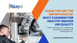 Clear the Air The Importance of Duct Cleaning for Healthy Indoor Air Quality