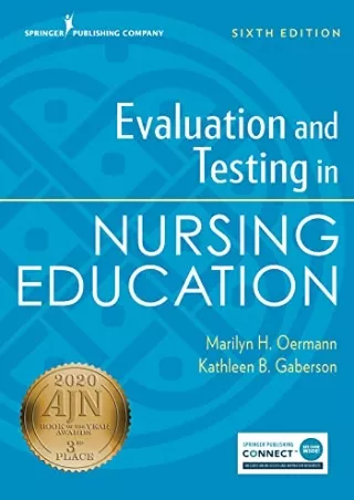 [PDF READ ONLINE] Evaluation and Testing in Nursing Education, Sixth Edition