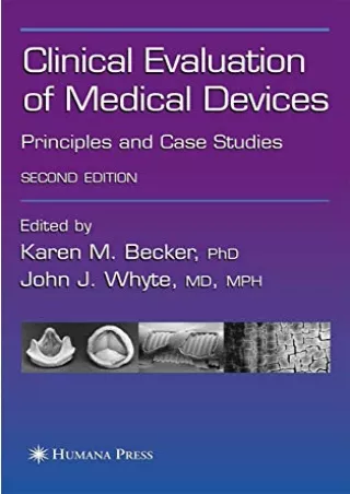 Download Book [PDF] Clinical Evaluation of Medical Devices: Principles and Case Studies