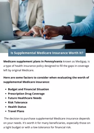 Is Supplemental Medicare Insurance Worth It?