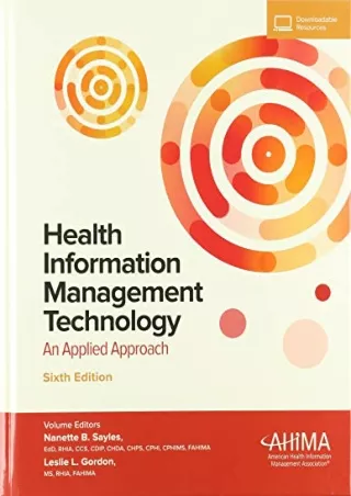 READ [PDF] Health Information Management Technology with Online Access: An Applied Approach