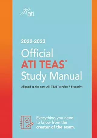Read ebook [PDF] Official ATI TEAS Study Manual 2022-2023