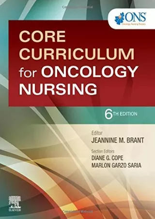 [PDF READ ONLINE] Core Curriculum for Oncology Nursing