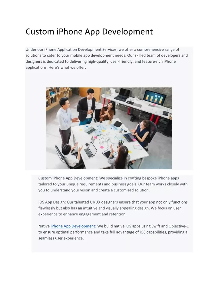 custom iphone app development