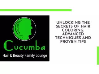 Hair salon in thodupuzha | Cucumba Hair & Beauty Family Lounge