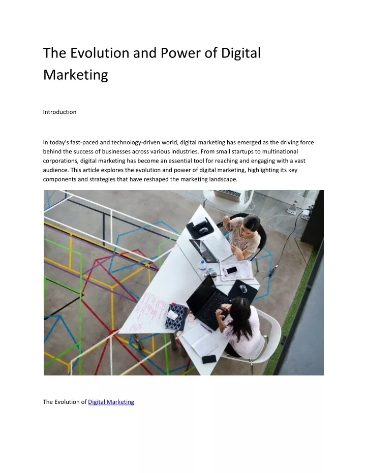 the evolution and power of digital marketing