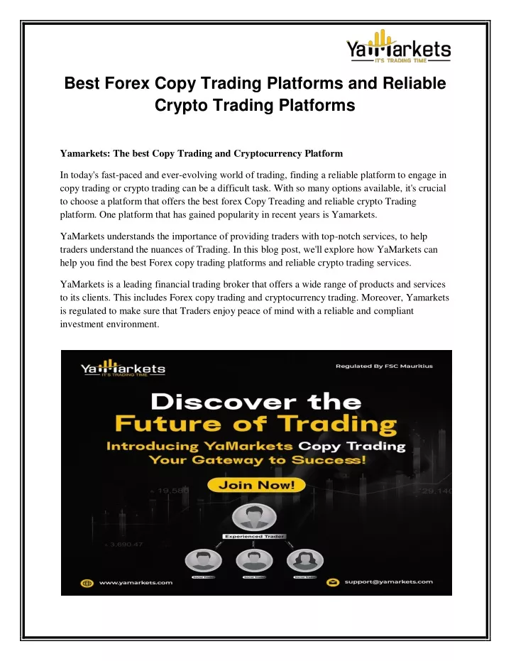 best forex copy trading platforms and reliable