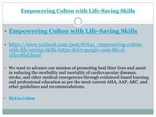 Empowering Colton with Life-Saving Skills