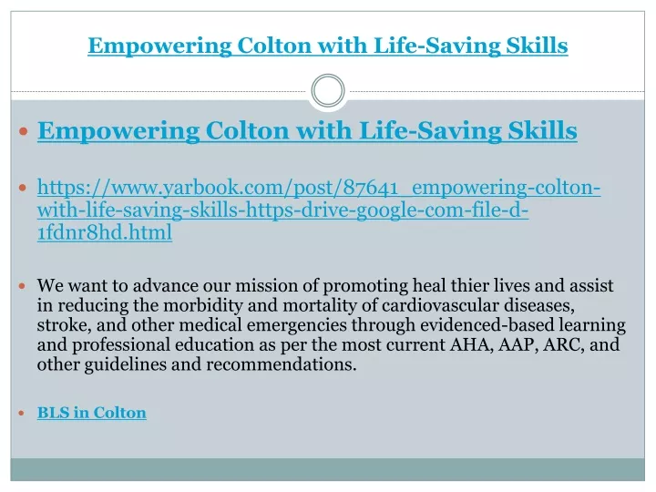empowering colton with life saving skills
