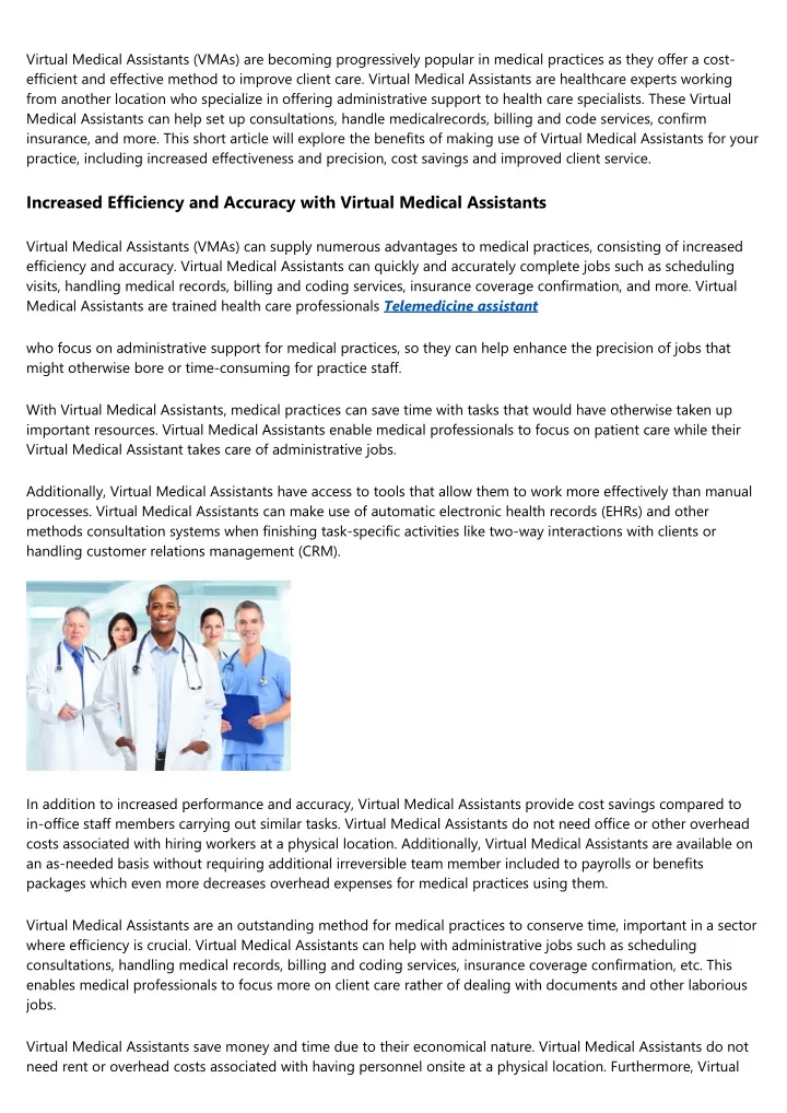 virtual medical assistants vmas are becoming