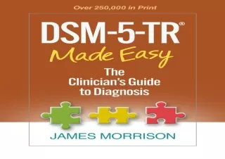 (PDF) DSM-5-TR® Made Easy: The Clinician's Guide to Diagnosis Full