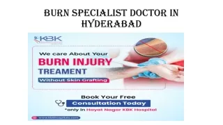 Burn Specialist Doctor In Hyderabad
