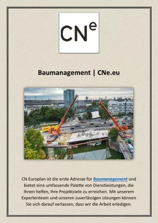 Baumanagement | CNe.eu