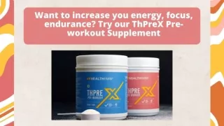 Boost your energy levels with ThPreX pre-workout supplement | Healthfarm