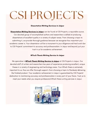 CSI Projects