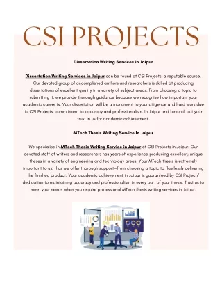 csi projects
