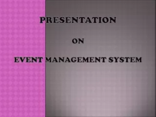 presentation on event management system