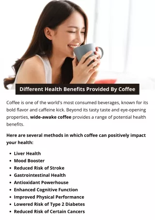 Different Health Benefits Provided By Coffee