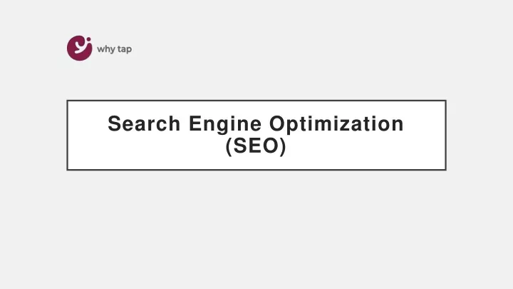 search engine optimization seo