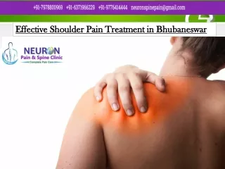 Effective Shoulder Pain Treatment in Bhubaneswar