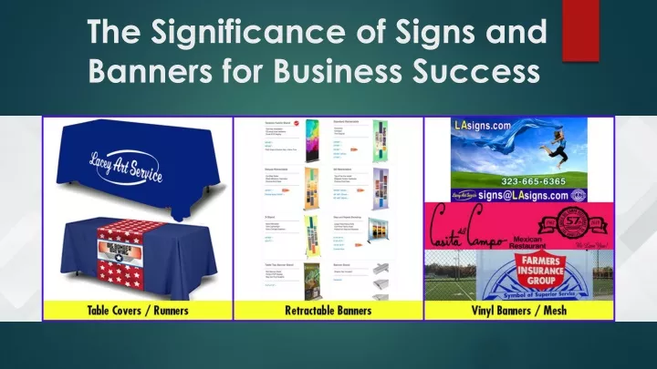 the significance of signs and banners for business success