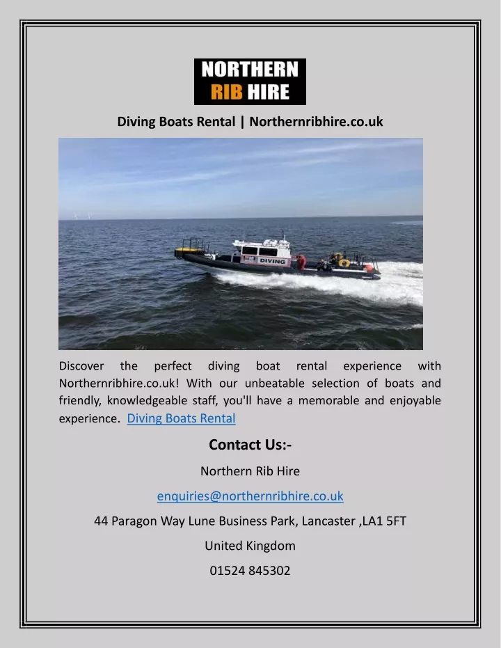 diving boats rental northernribhire co uk