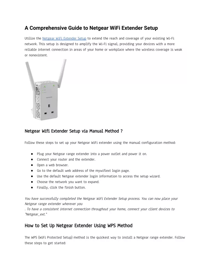 a comprehensive guide to netgear wifi extender