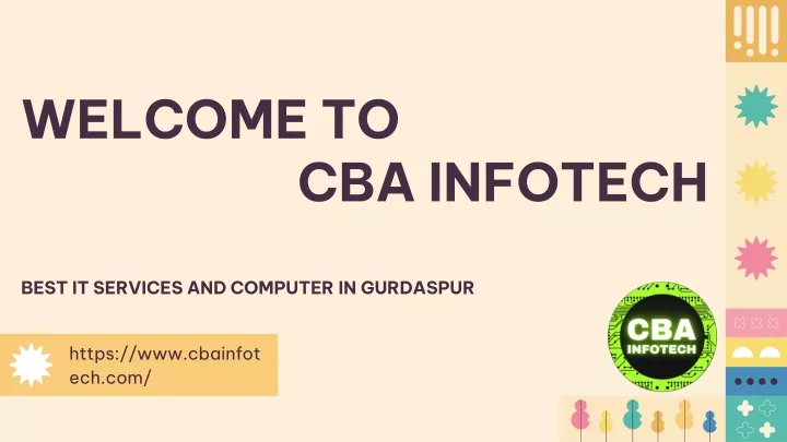 welcome to cba infotech best it services and computer in gurdaspur