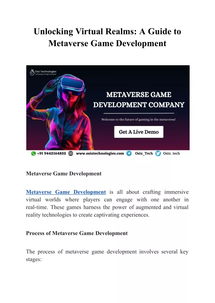 unlocking virtual realms a guide to metaverse