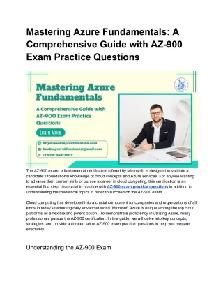 Mastering Azure Fundamentals_ A Comprehensive Guide with AZ-900 Exam Practice Questions