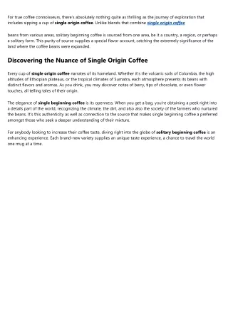 single origin coffee Secrets